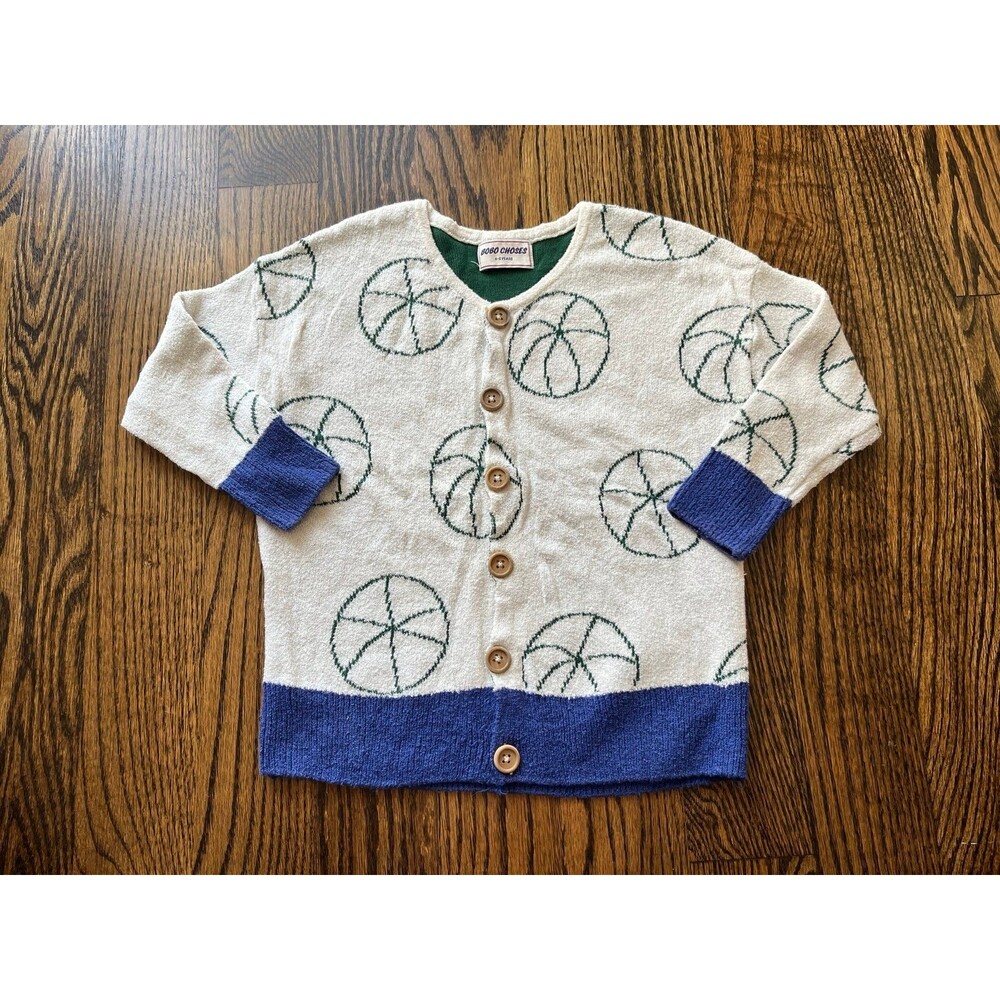 Bobo Choses Knit Cardigan - Basketball (4-5Y)